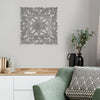 Floral Arabesque Wall Medallion – Gray (16”)